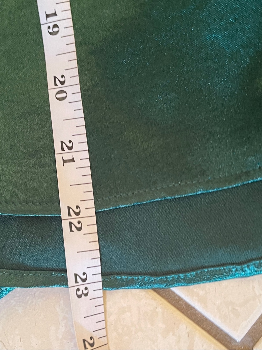 Guess Emerald Green Satin Wrap Peplum Blouse - Picture 11 of 14